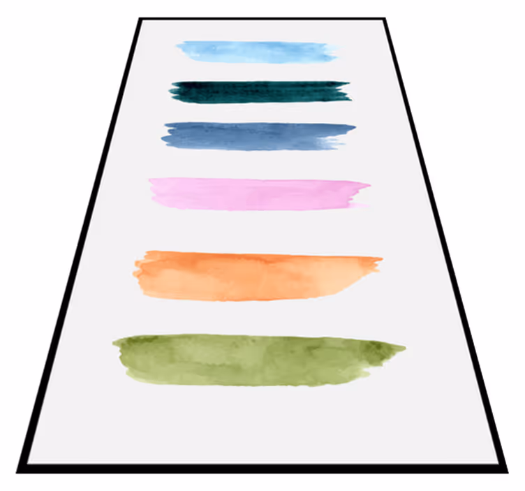 Brushstroke of colors blue rug - TenStickers