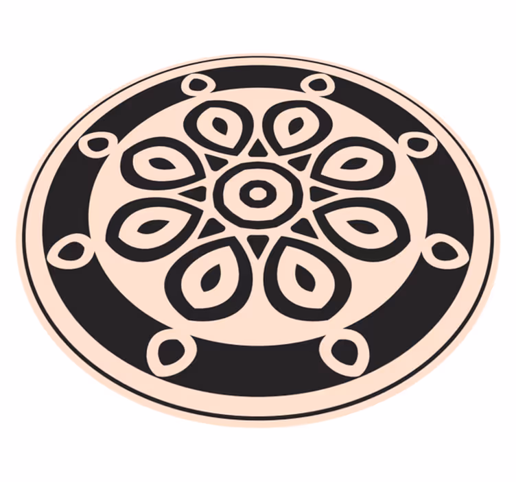 Elegant Circular Motif mandala vinyl rug - TenStickers