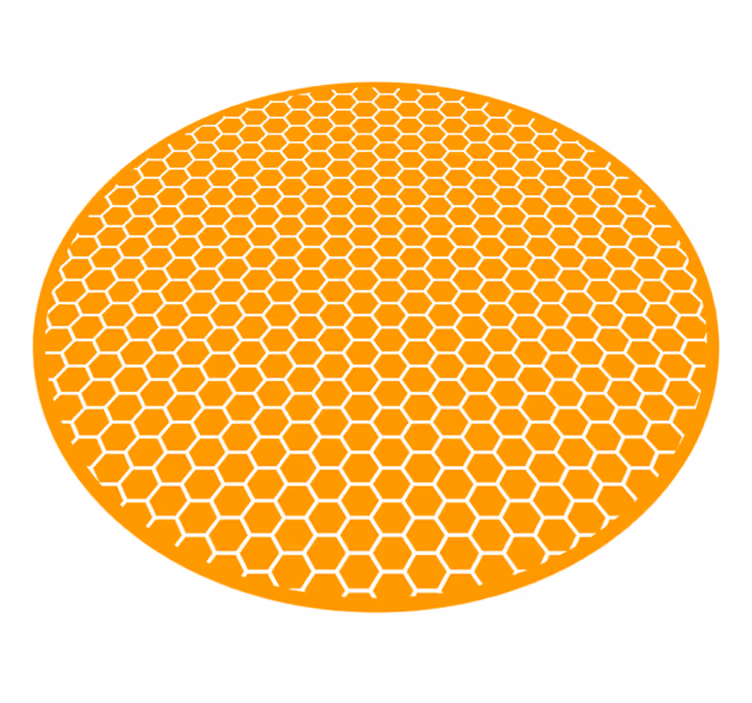 Honeycomb Motif textured vinyl rug - TenStickers