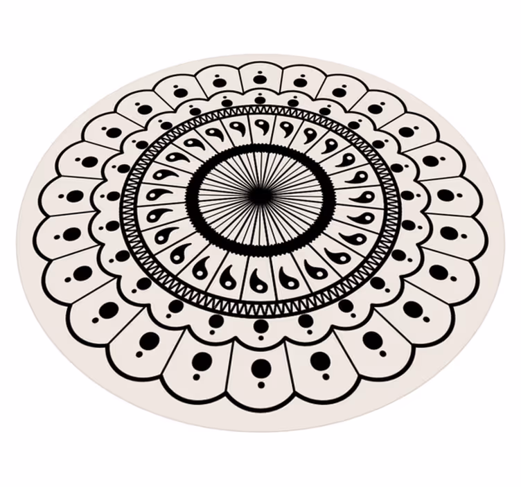 Circular boho mandala  bedroom rug - TenStickers