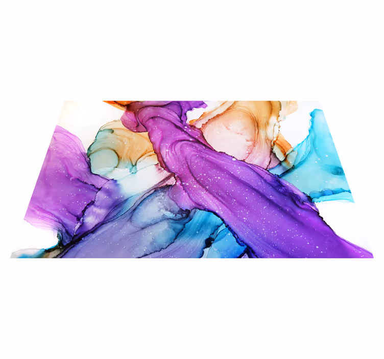 Abstract colours blend bedroom rug - TenStickers