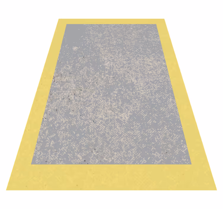 Yellow frame living room vinyl rug - TenStickers