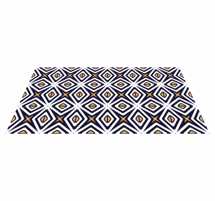 Diamond shape pattern geometric vinyl rug - TenStickers