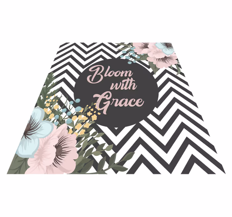 Bloom with grace custom rug - TenStickers
