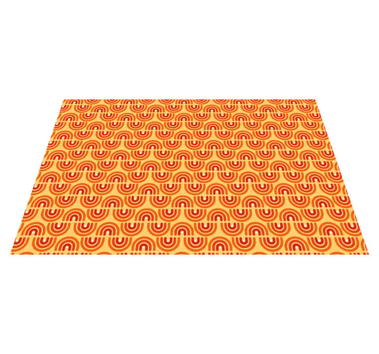Colorful Wave Pattern geometric vinyl rug - TenStickers