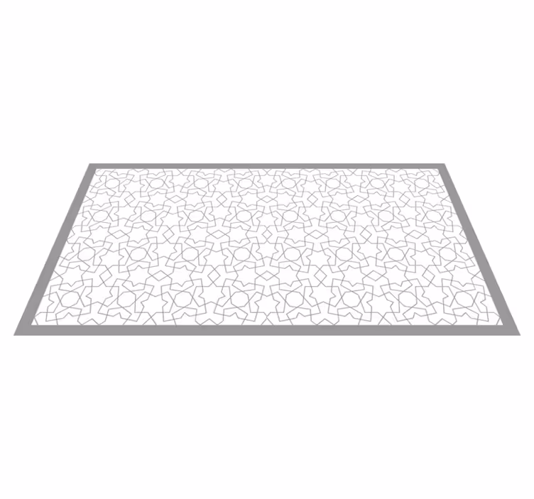Mosaic vinyl rug with elegant geometric patterns - TenStickers