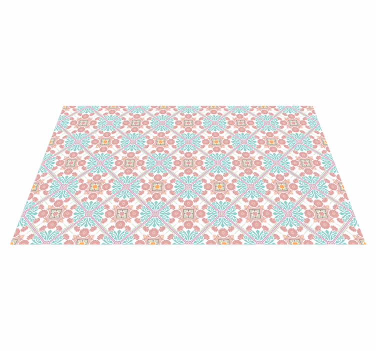Colorful Ornamental Tiles mosaic vinyl rug - TenStickers