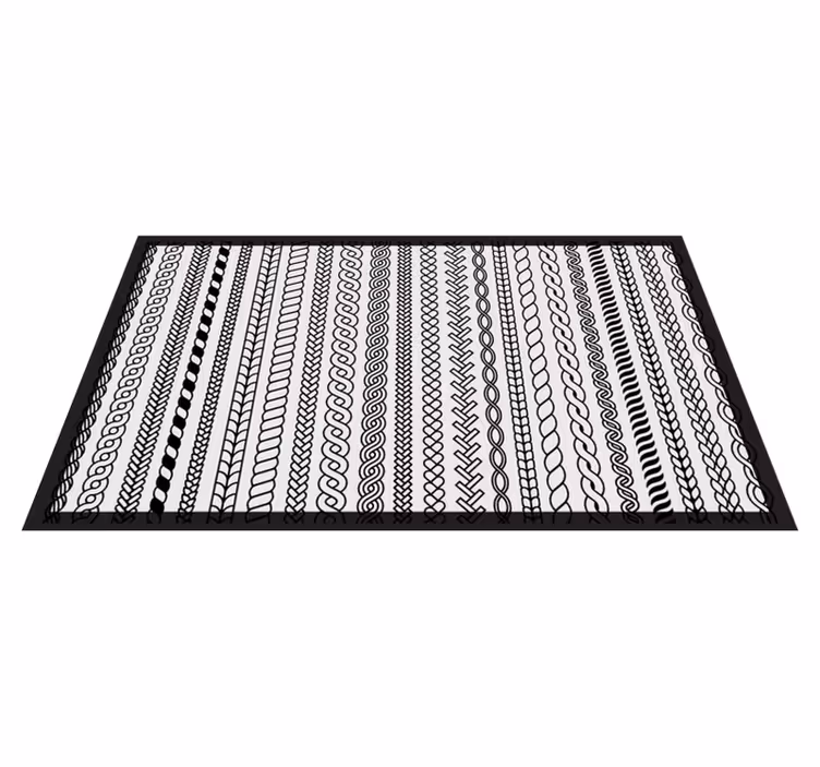 Stripes and loops bathroom vinyl rug - TenStickers