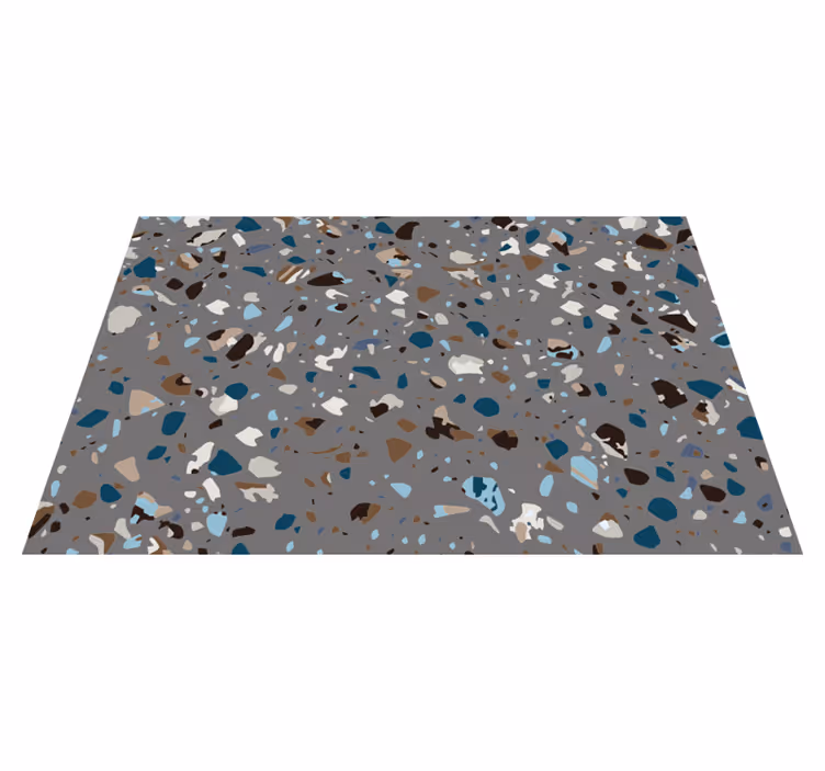 Nordic style geometrical grey vinyl rug - TenStickers