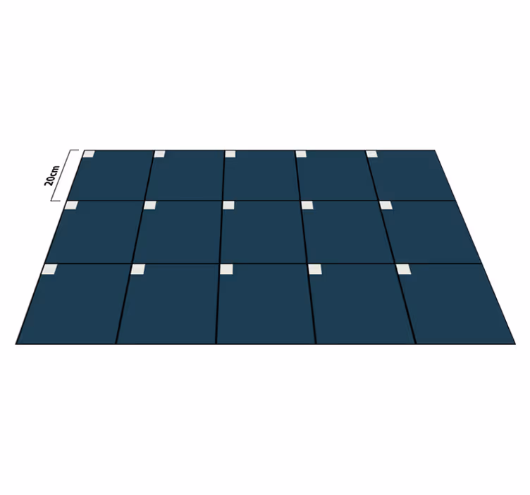 Nordic style modern blue nordic vinyl rug - TenStickers