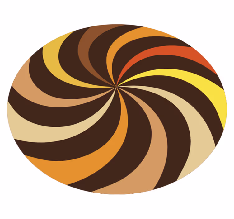 Spiral Color Burst striped vinyl rug - TenStickers