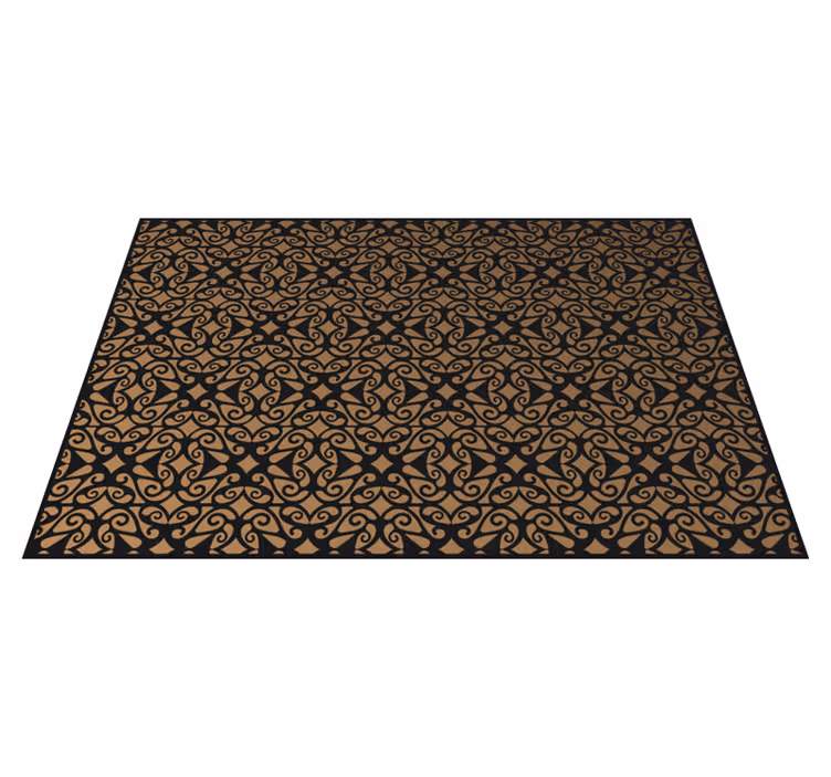 Elegant Swirl Patterns textured vinyl rug - TenStickers