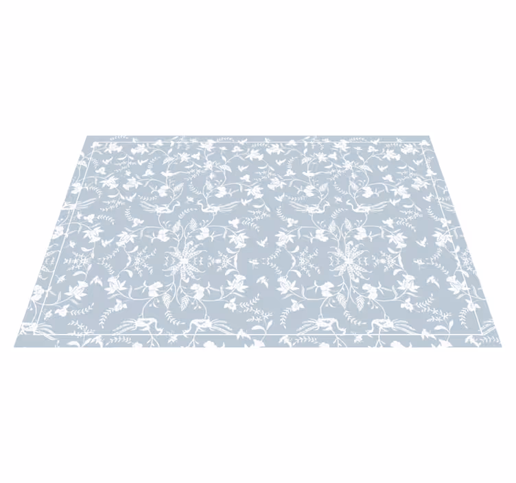 Botanical vintage style vinyl rug - TenStickers