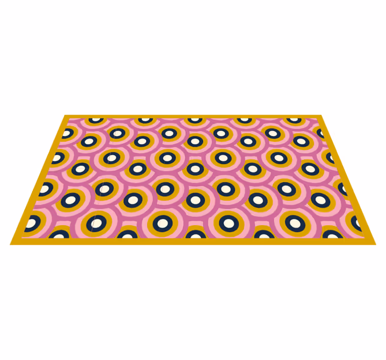Circular Color Fusion geometric vinyl rug - TenStickers