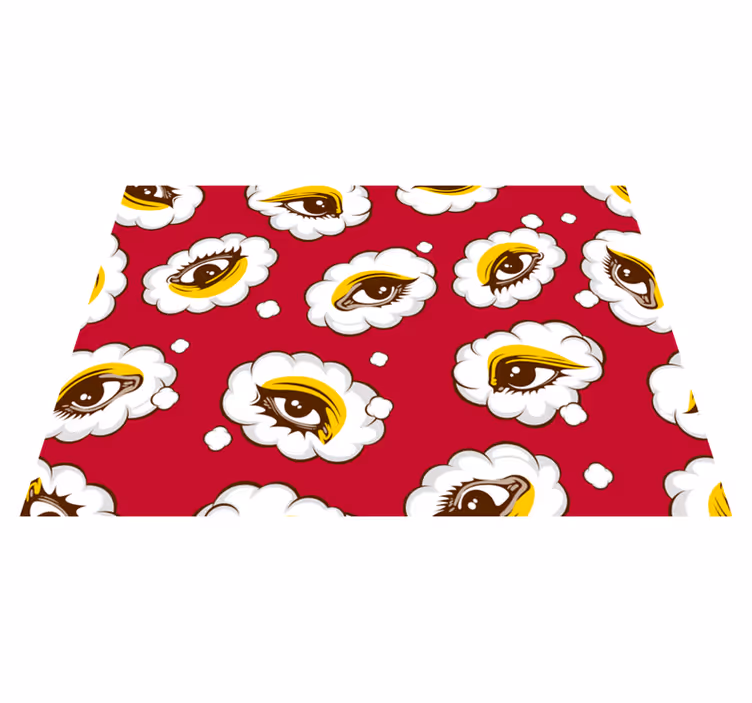 70's eyes pattern geometric rugs - TenStickers
