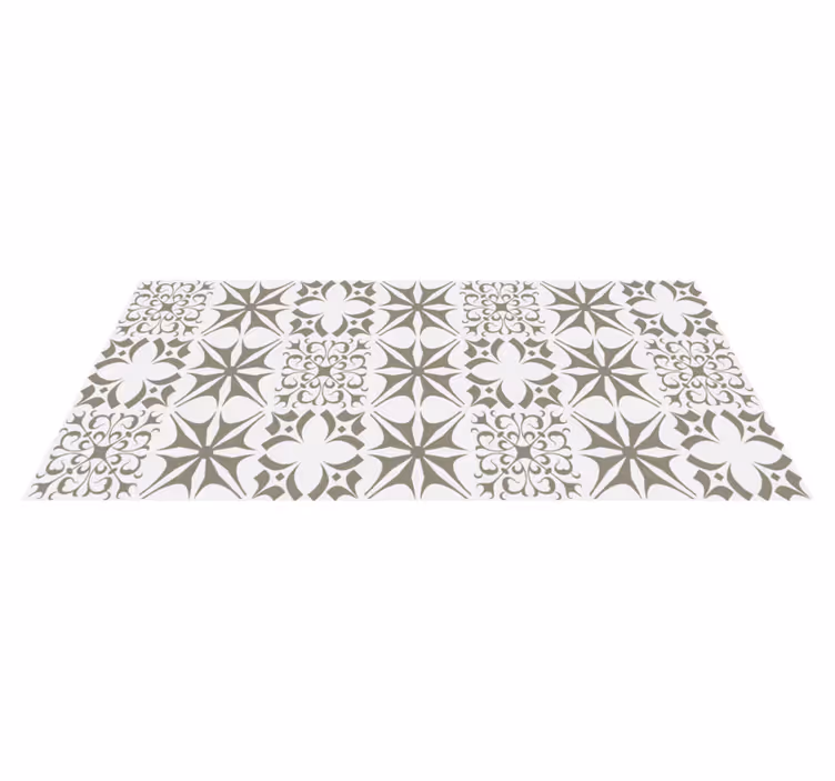 Star Patterned Tiling mosaic vinyl rug - TenStickers