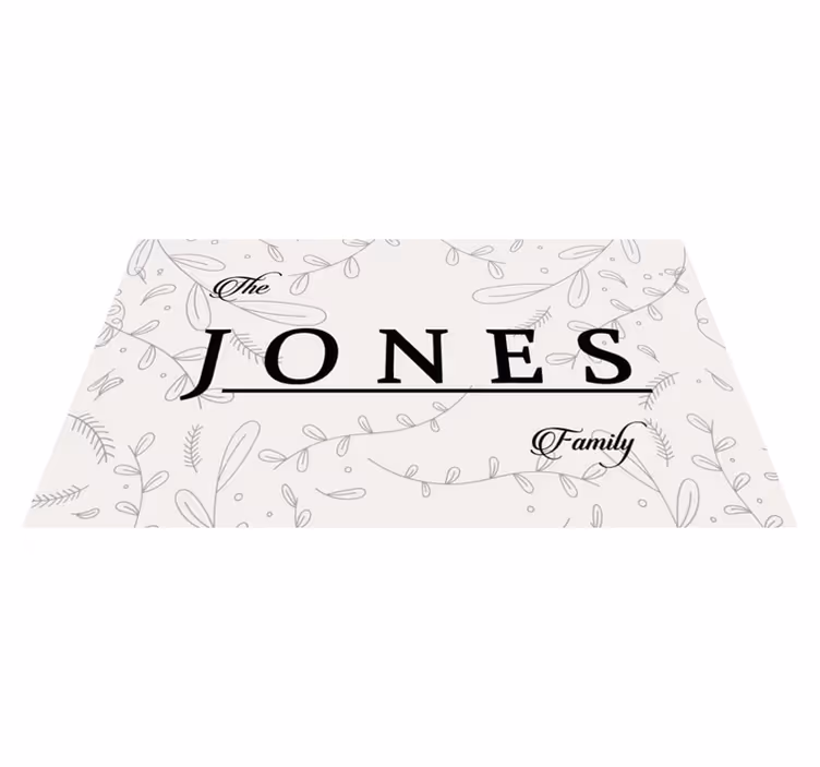 Doormat family name personalised mat - TenStickers
