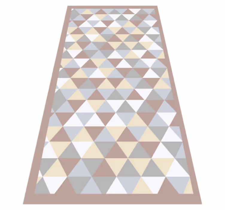 Kitchen colorful geometrical shapes vinyl rug - TenStickers