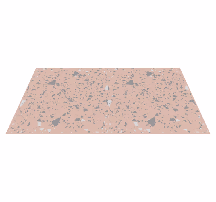 Pink Terrazzo Splatter marble vinyl rug - TenStickers