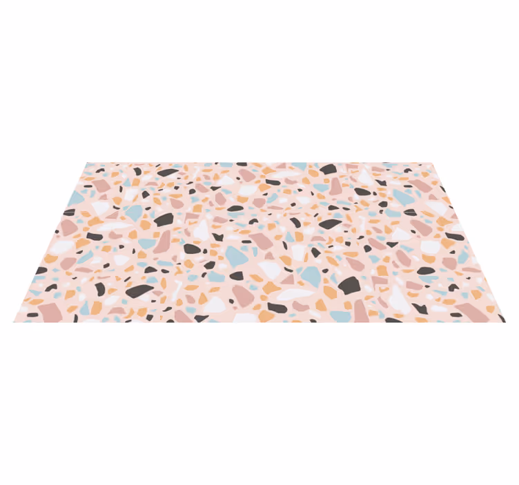 Terrazzo Patterned Shades marble vinyl rug - TenStickers