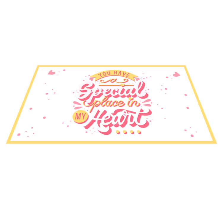 Special place in heart custom rug - TenStickers