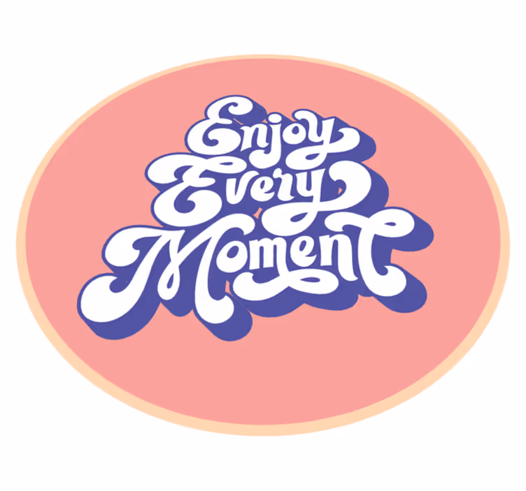 Enjoy every moment custom rug - TenStickers