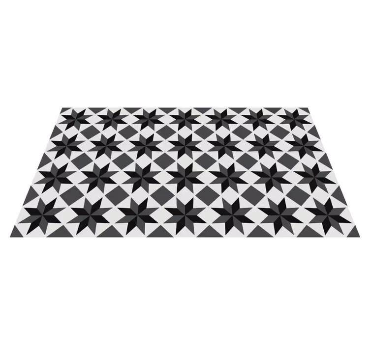 Stars and squares  tile vinyl carpet - TenStickers