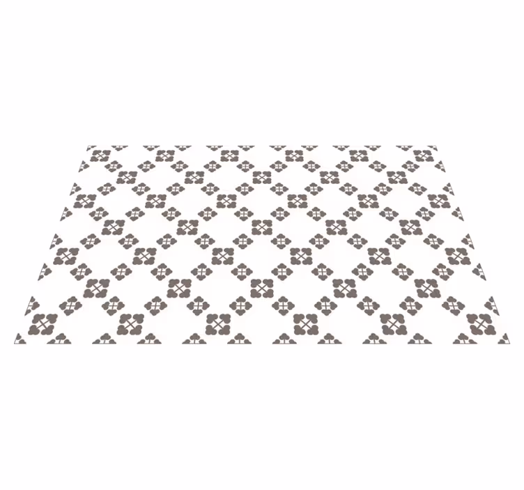 Beige four clovers design nature vinyl rug - TenStickers