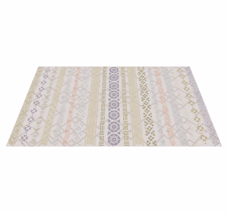 Puzzle stamp effect on beige  mosaic floor tiles - TenStickers