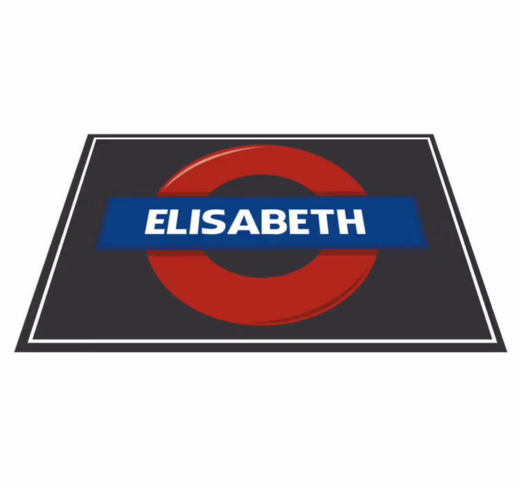 Metro station personalized mat - TenStickers