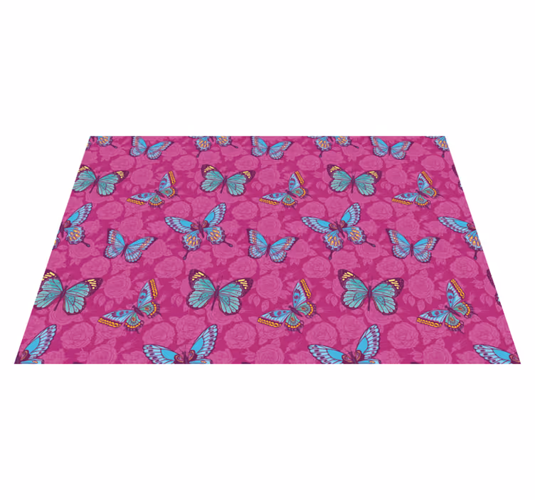 Flying butterflies and flowers baby play mat - TenStickers