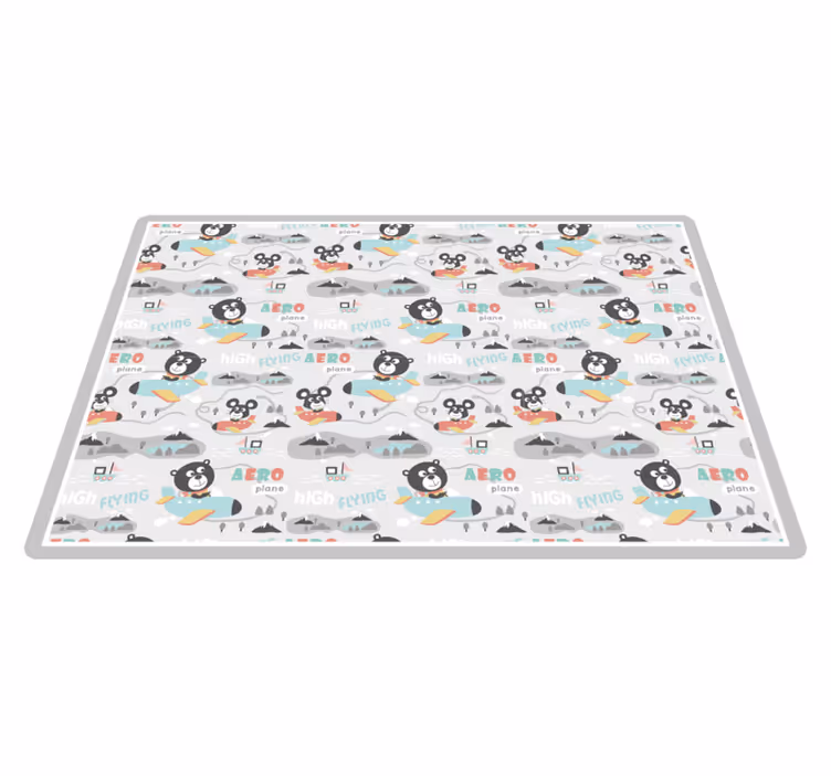 Aero Flying Bears kids vinyl rug - TenStickers