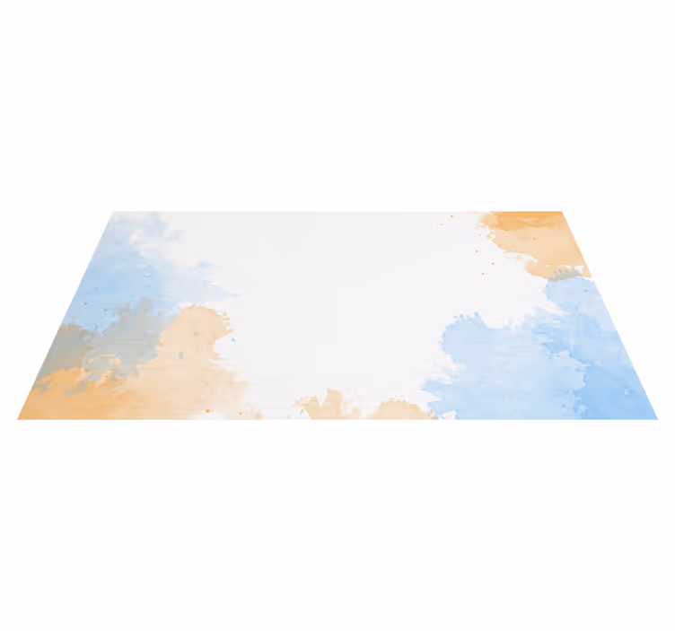 Soft watercolour hues bathroom vinyl rug - TenStickers