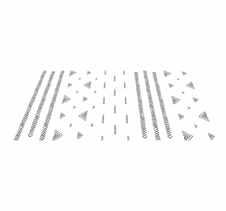 Nordic black and white stripes vinyl carpet - TenStickers