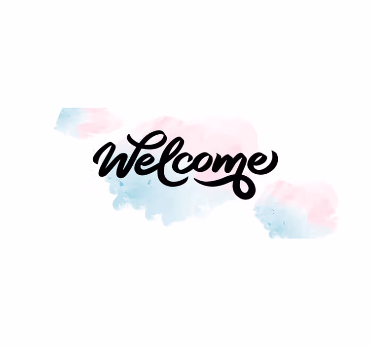 Aquarella welome entrance hall vinyl rug - TenStickers