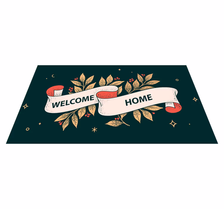 Starry welcome home entrance hall vinyl rug - TenStickers