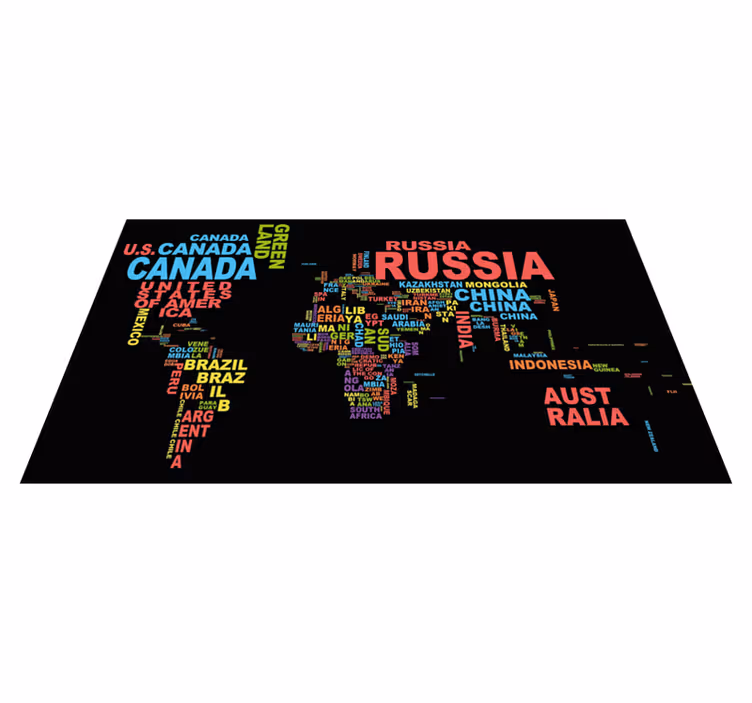 scriptures forming the map of the world - TenStickers