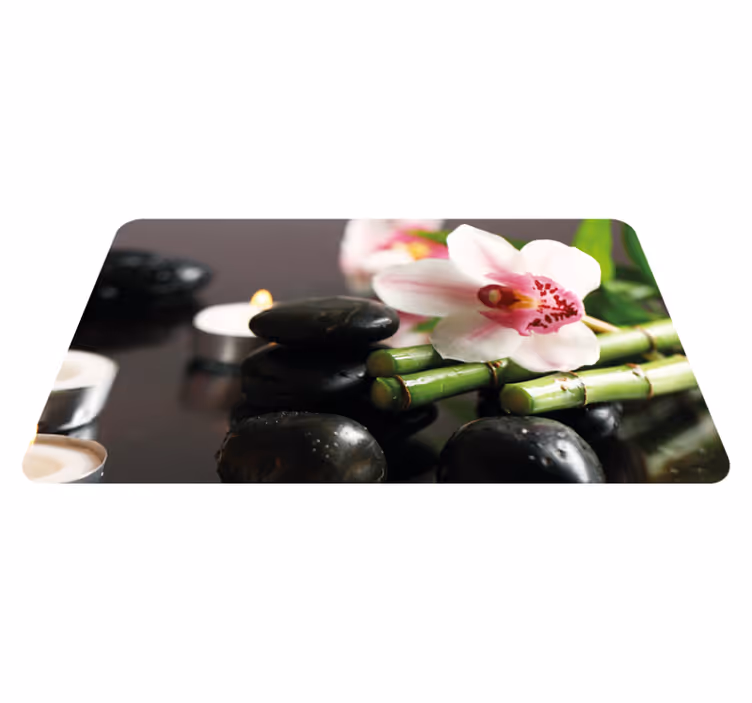 Orchid Serenity nature vinyl rug - TenStickers