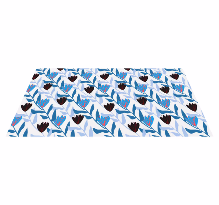 Botanical Leaf Arrangement floral vinyl rug - TenStickers
