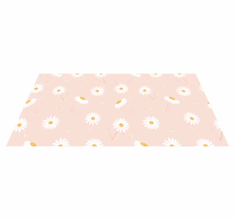 Nordic daisy flowers floral rug - TenStickers