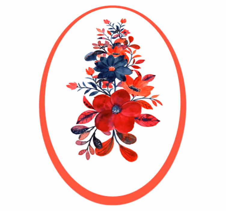 Floral arrangement floral vinyl rug - TenStickers