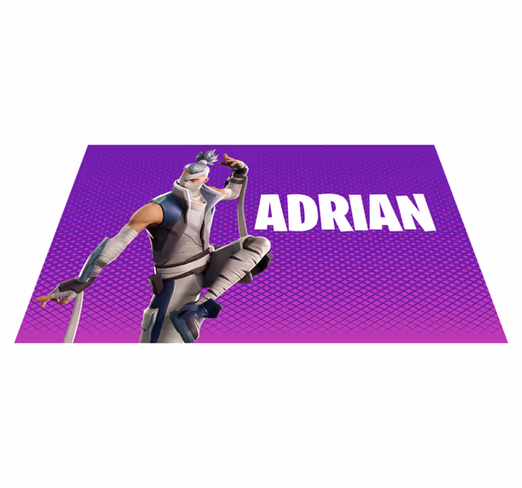 Personalised gaming character teen vinyl rug - TenStickers