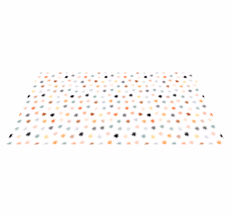 Star vinyl rug with colorful star design - TenStickers