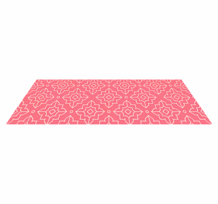 Original pink design dining room rug - TenStickers