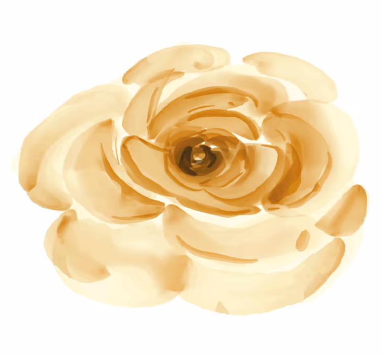 Soft beige rose floral vinyl rug - TenStickers