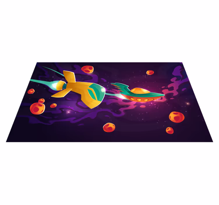 Cosmic Journey Concept kids vinyl rug - TenStickers