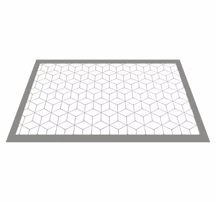 Geometric vinyl rug hexagonal design - TenStickers