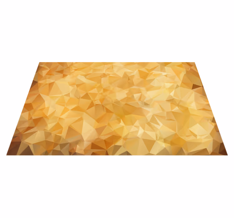 Golden Pattern geometric vinyl rug - TenStickers