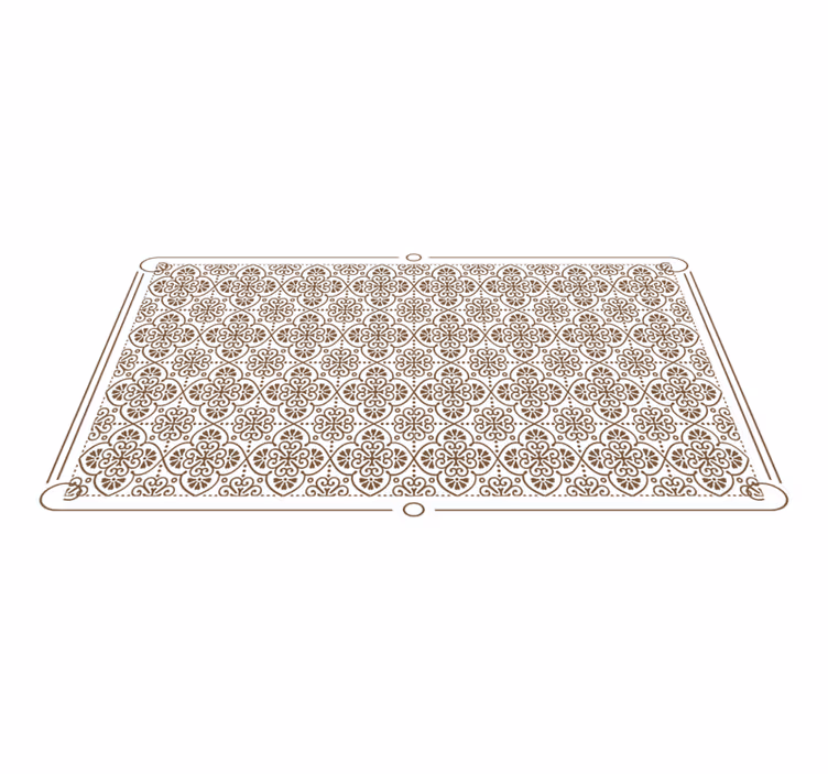 White brown vintage retro rug - TenStickers