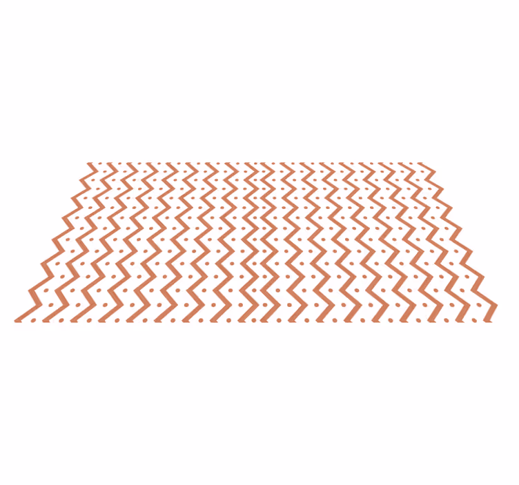 Zigzag and Dots geometric vinyl rug - TenStickers